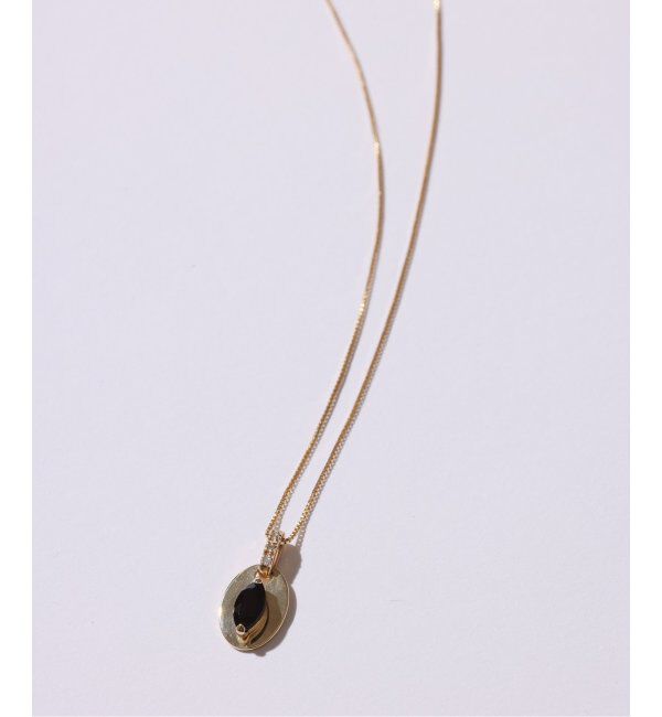 Lilas by Spick&Span「メレダイヤバチカンオニキス50cmネックレス K10」|ネックレス|