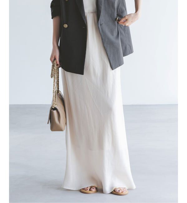 NOBLE「《追加3》キュプラナローAラインスカート」|スカート|