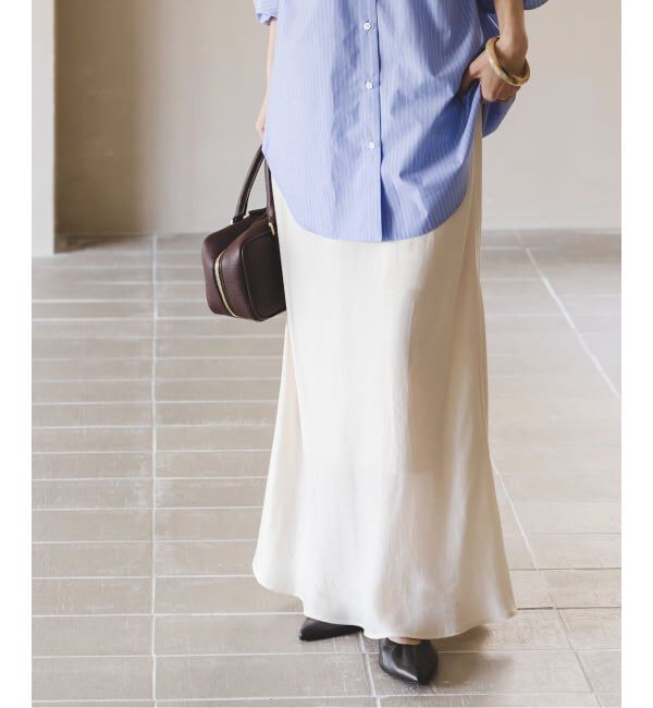 NOBLE「《追加3》キュプラナローAラインスカート」|スカート|