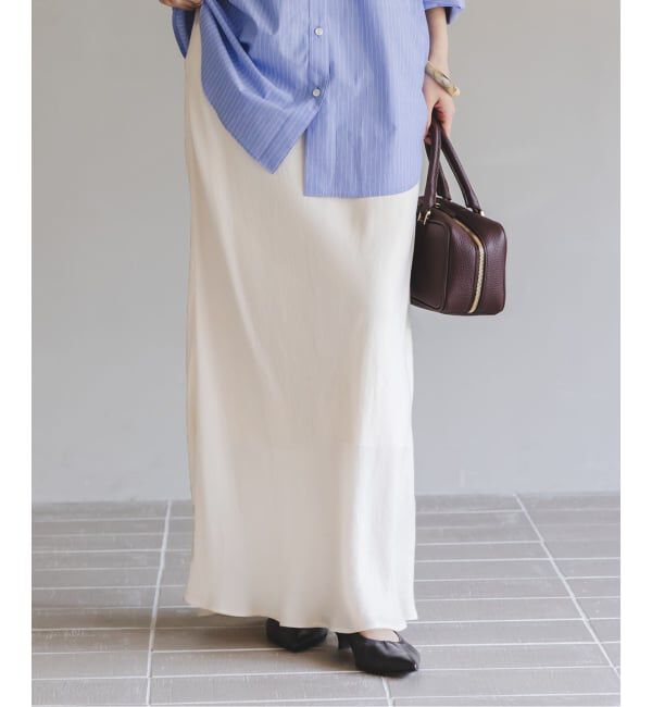 NOBLE「《追加3》キュプラナローAラインスカート」|スカート|