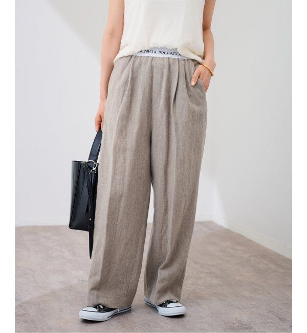 FRAMeWORK「PROTAGONISTA/プロタゴニスタ ウールリネンパンツ」|スラックス|