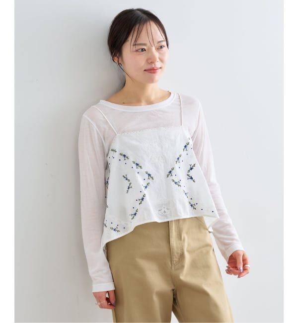 U by SPICK&SPAN「《予約》フレアシシュウキャミブラウス」|シャツ・ブラウス|