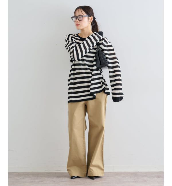 U by SPICK&SPAN「《予約》ウォッシャブルシアーオーバーニット」|ニット・セーター|