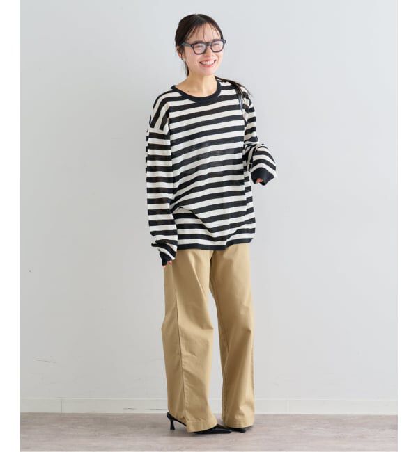 U by SPICK&SPAN「《予約》ウォッシャブルシアーオーバーニット」|ニット・セーター|