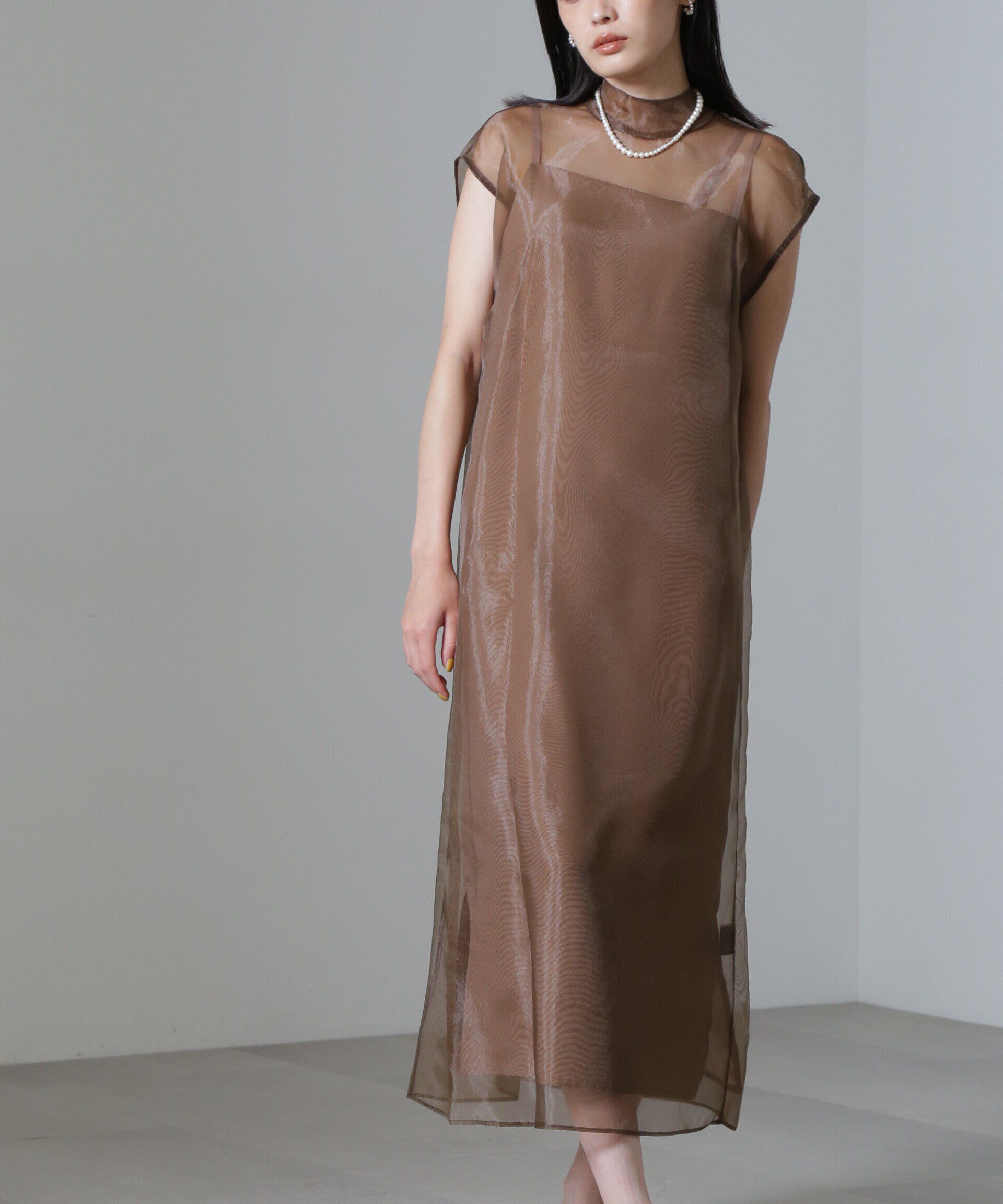 nano･universe「Kaene/アシメインナーオーガンジードレス」|ワンピース|