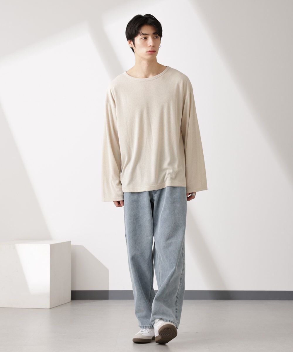 nano･universe「WEB限定/セミシアークルーネックプルオーバー 長袖」|Tシャツ・カットソー|