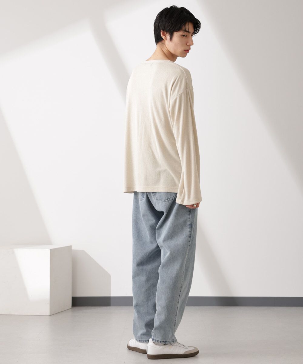 nano･universe「WEB限定/セミシアークルーネックプルオーバー 長袖」|Tシャツ・カットソー|