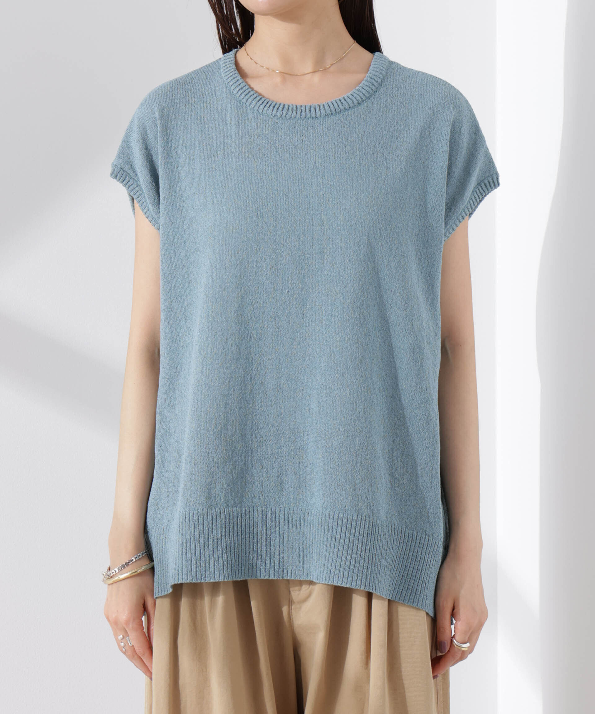 nano･universe「バックスリットシアーニットプルオーバー」|ニット・セーター|