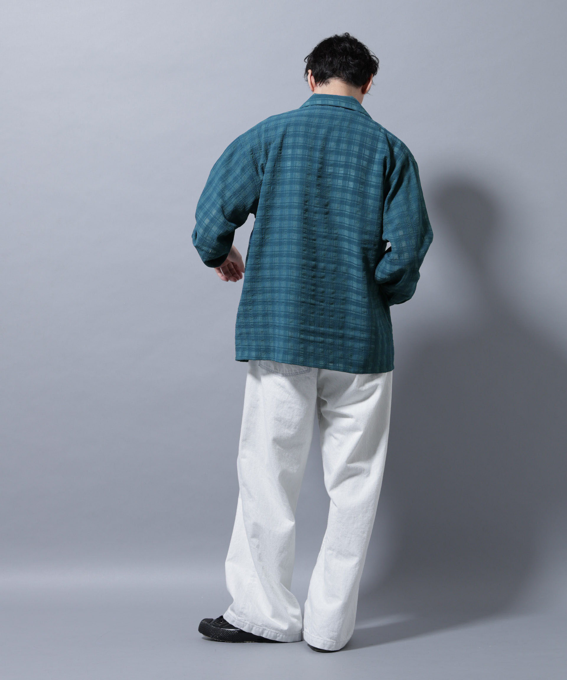 nano･universe「シースルーチェックシャツ 長袖」|シャツ・ブラウス|