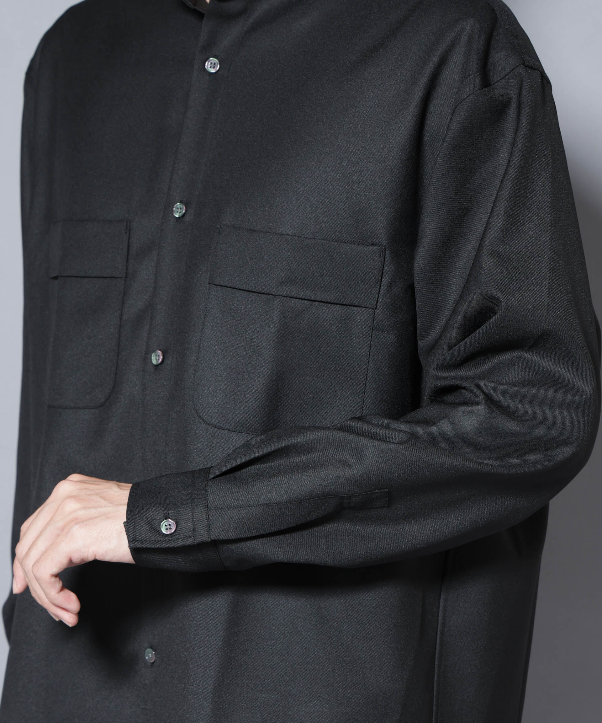 nano･universe「｢Gavante｣ ドライギャバスタンドカラーシャツ」|シャツ・ブラウス|