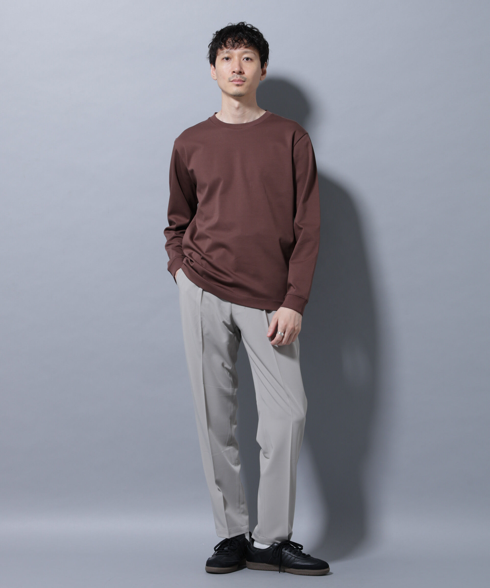 nano･universe「アンチスメルクルーネックTシャツ 長袖」|Tシャツ・カットソー|