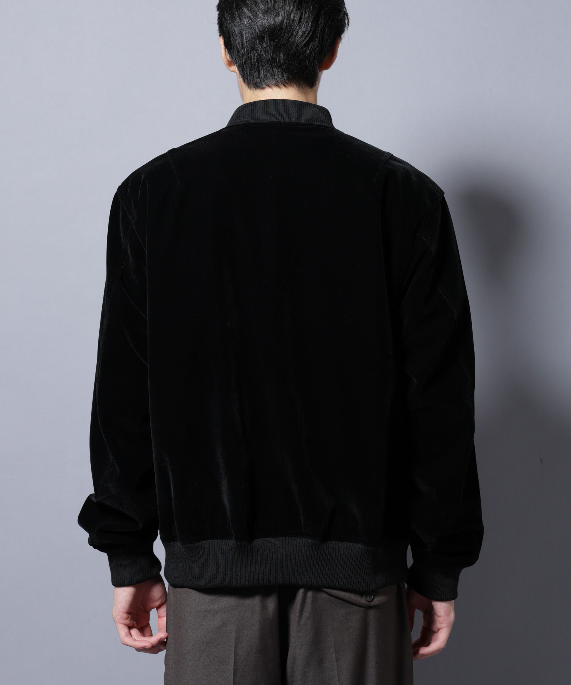 nano･universe「ベロア MA-1」|ブルゾン・スタジャン|