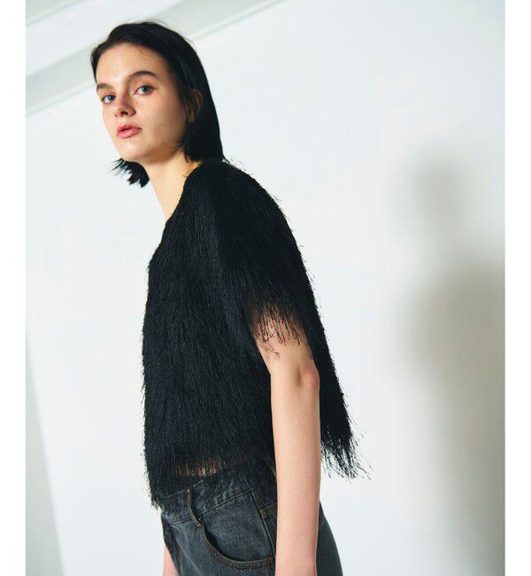 Diagram「フリンジトップ」|Tシャツ・カットソー|ブラック