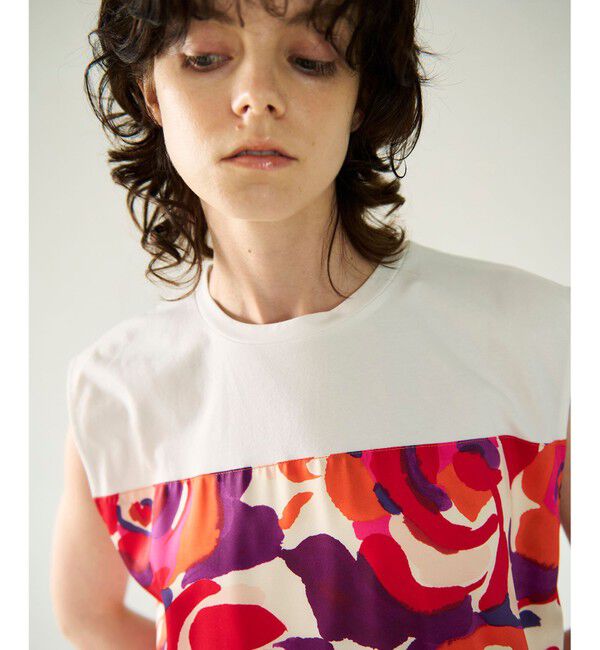 GRACE CONTINENTAL「ペイントカラープリントトップ」|Tシャツ・カットソー|