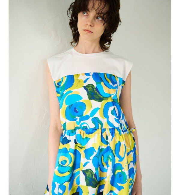 GRACE CONTINENTAL「ペイントカラープリントトップ」|Tシャツ・カットソー|イエロー