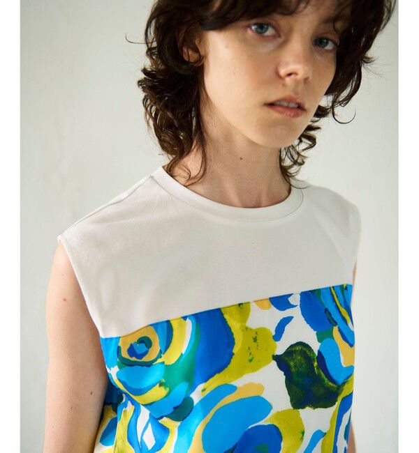 GRACE CONTINENTAL「ペイントカラープリントトップ」|Tシャツ・カットソー|