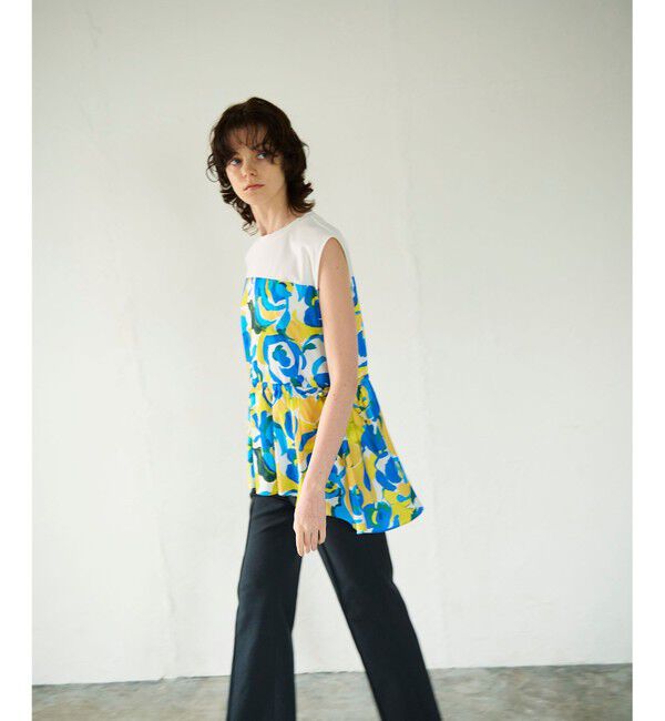 GRACE CONTINENTAL「ペイントカラープリントトップ」|Tシャツ・カットソー|