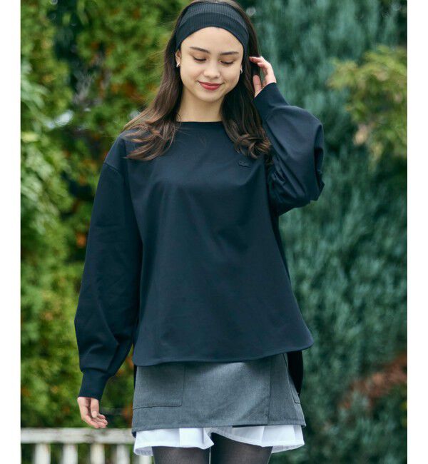 LACOSTE「【オンライン限定】LACOSTE バルーンスリーブ サイドスリット オーバーサイズTシャツ」|Tシャツ・カットソー|