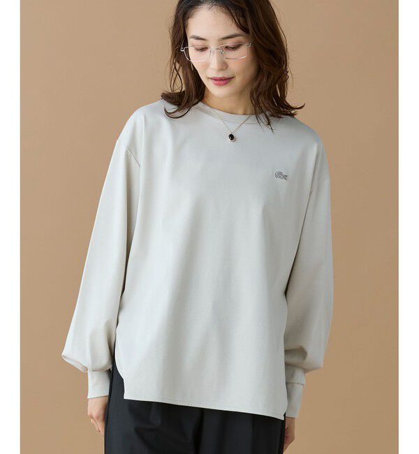 LACOSTE「【オンライン限定】LACOSTE バルーンスリーブ サイドスリット オーバーサイズTシャツ」|Tシャツ・カットソー|