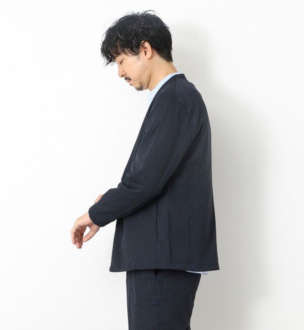 NOLLEY'S goodman「《ビジカジ/セットアップ対応》【尾州】先染めウォッシャブルノーカラーカーディガンジャケット 25AW」|ノーカラージャケット|