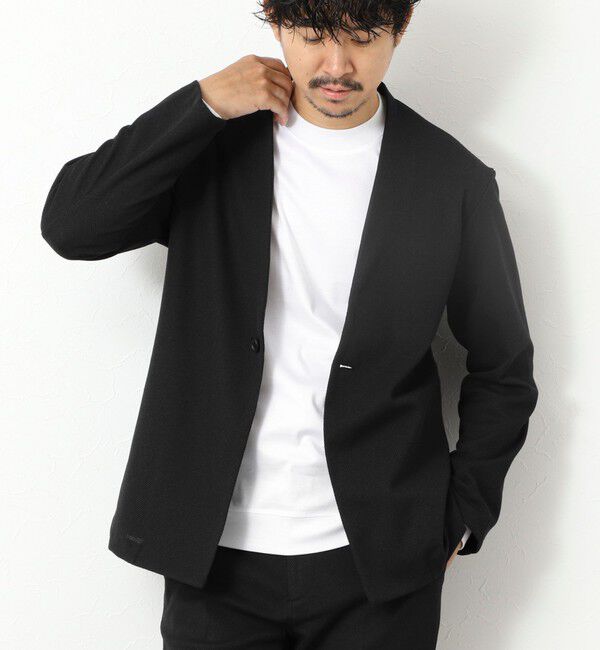 NOLLEY'S goodman「《ビジカジ/セットアップ対応》【尾州】先染めウォッシャブルノーカラーカーディガンジャケット 25AW」|ノーカラージャケット|