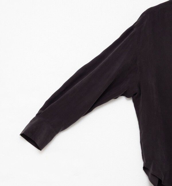 NOLLEY'S「《セットアップ対応》ウォッシャブルシルキーキュプラドレープシャツ」|シャツ・ブラウス|