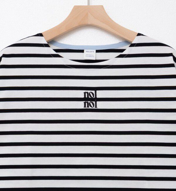 NOLLEY'S「nolnolウォッシャブルMVSシルケットボーダーT」|Tシャツ・カットソー|