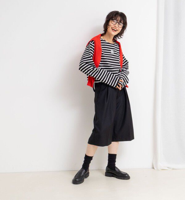 NOLLEY'S「nolnolウォッシャブルMVSシルケットボーダーT」|Tシャツ・カットソー|