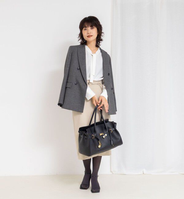 NOLLEY'S sophi「ウォッシャブルストレッチバックサテンボウタイブラウス」|シャツ・ブラウス|