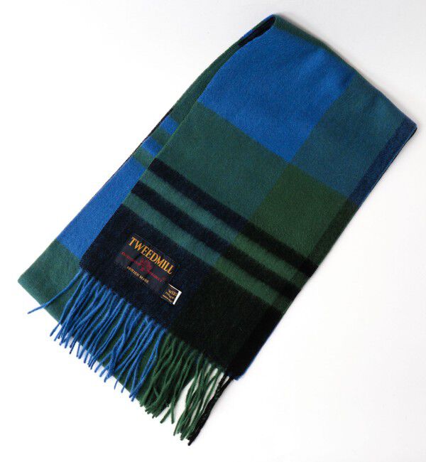 NOLLEY'S goodman「【TWEEDMILL/ツイードミル】Lambswool Muffler Check 25」|マフラー|グリーン系1