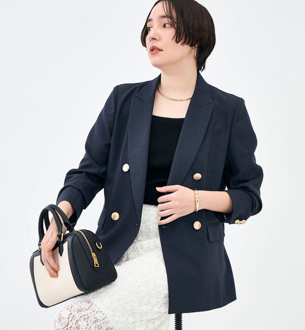 NOLLEY'S sophi「《セットアップ対応》ウォッシャブルスラブオックスダブルジャケット」|テーラードジャケット|