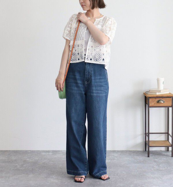 fredy emue「レース切替前開きブラウス」|シャツ・ブラウス|