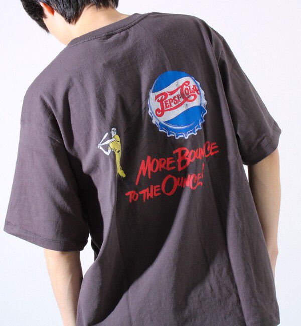 GLOSTER「【PEPSI&times;DISCUS ATHLETIC】コラボ プリント 半袖 クルーネックTシャツ」|Tシャツ・カットソー|ブラック系その他4