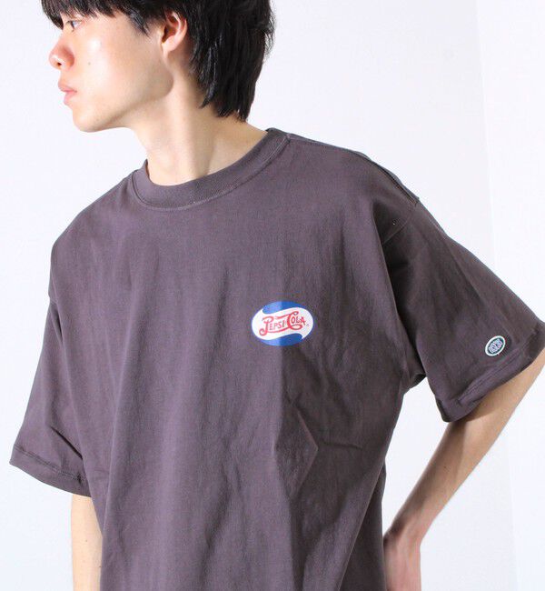 GLOSTER「【PEPSI&times;DISCUS ATHLETIC】コラボ プリント 半袖 クルーネックTシャツ」|Tシャツ・カットソー|