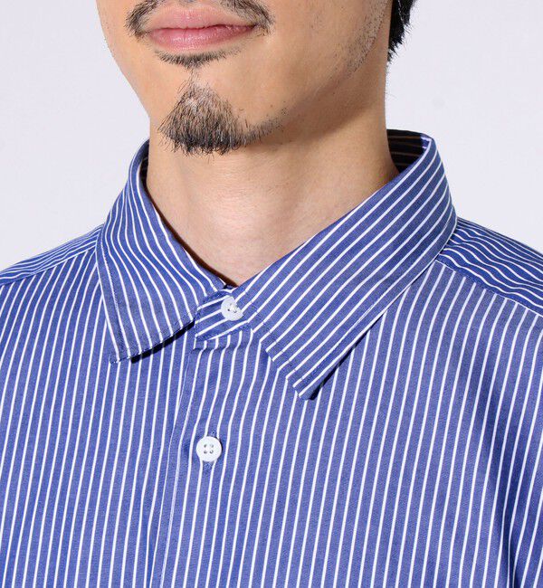 GLOSTER「【裾ステッチで差がつく】ストライプオーバーシャツ」|シャツ・ブラウス|