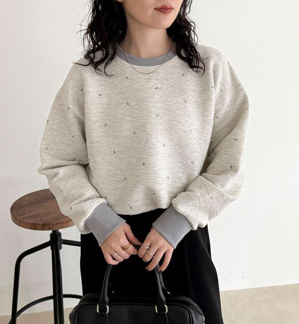 fredy emue「【大人気リバイバル】ハート刺繍コンパクトスウェットプルオーバー」|スウェット・ジャージ|