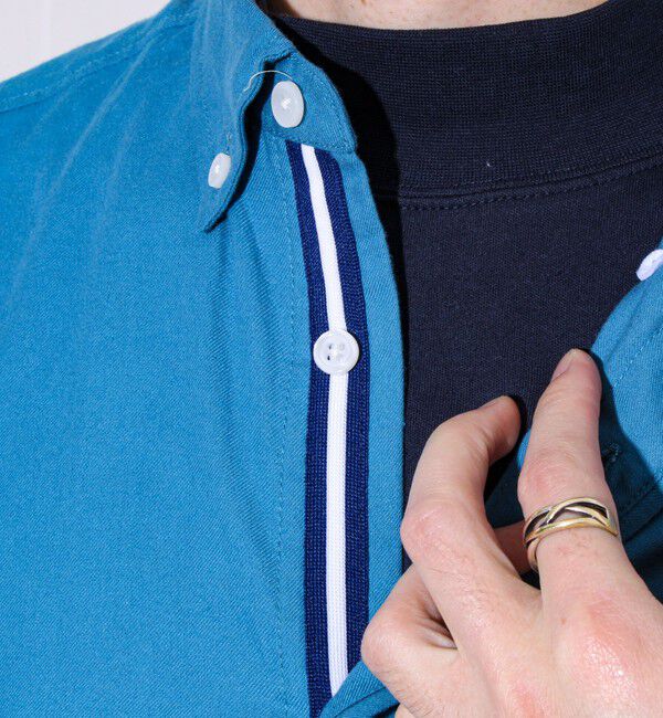 GLOSTER「【ビジカジ対応】ニットテープ ボタンダウンネルシャツ」|シャツ・ブラウス|