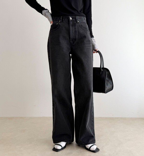 fredy emue「【待望の新色＆サイズ展開追加／@sora_522m企画】BASIC STRAIGHT DENIM」|デニム|ブラック