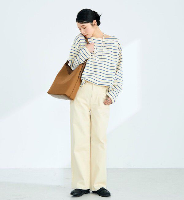 fredy emue「ニットソーボーダーBIGプルオーバー」|Tシャツ・カットソー|