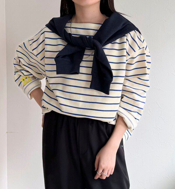 fredy emue「ニットソーボーダーBIGプルオーバー」|Tシャツ・カットソー|