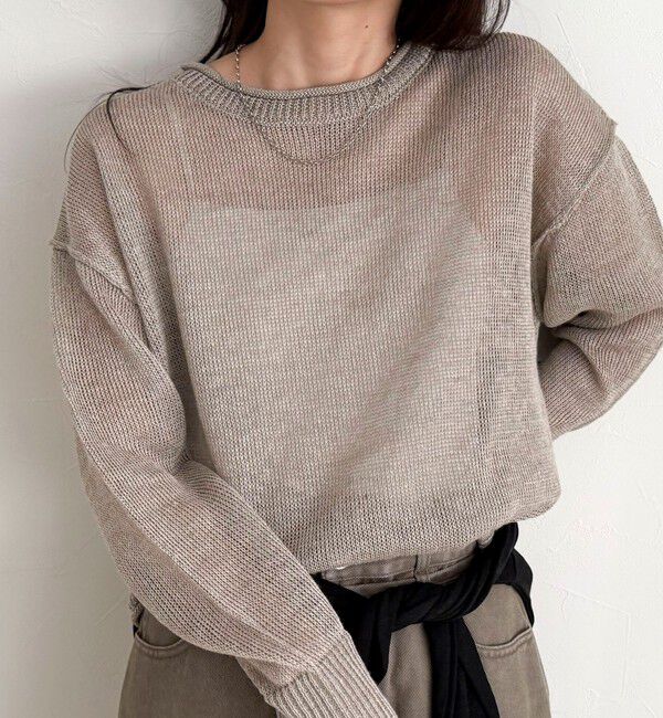 fredy emue「LINEN100ニットプルオーバー」|ニット・セーター|