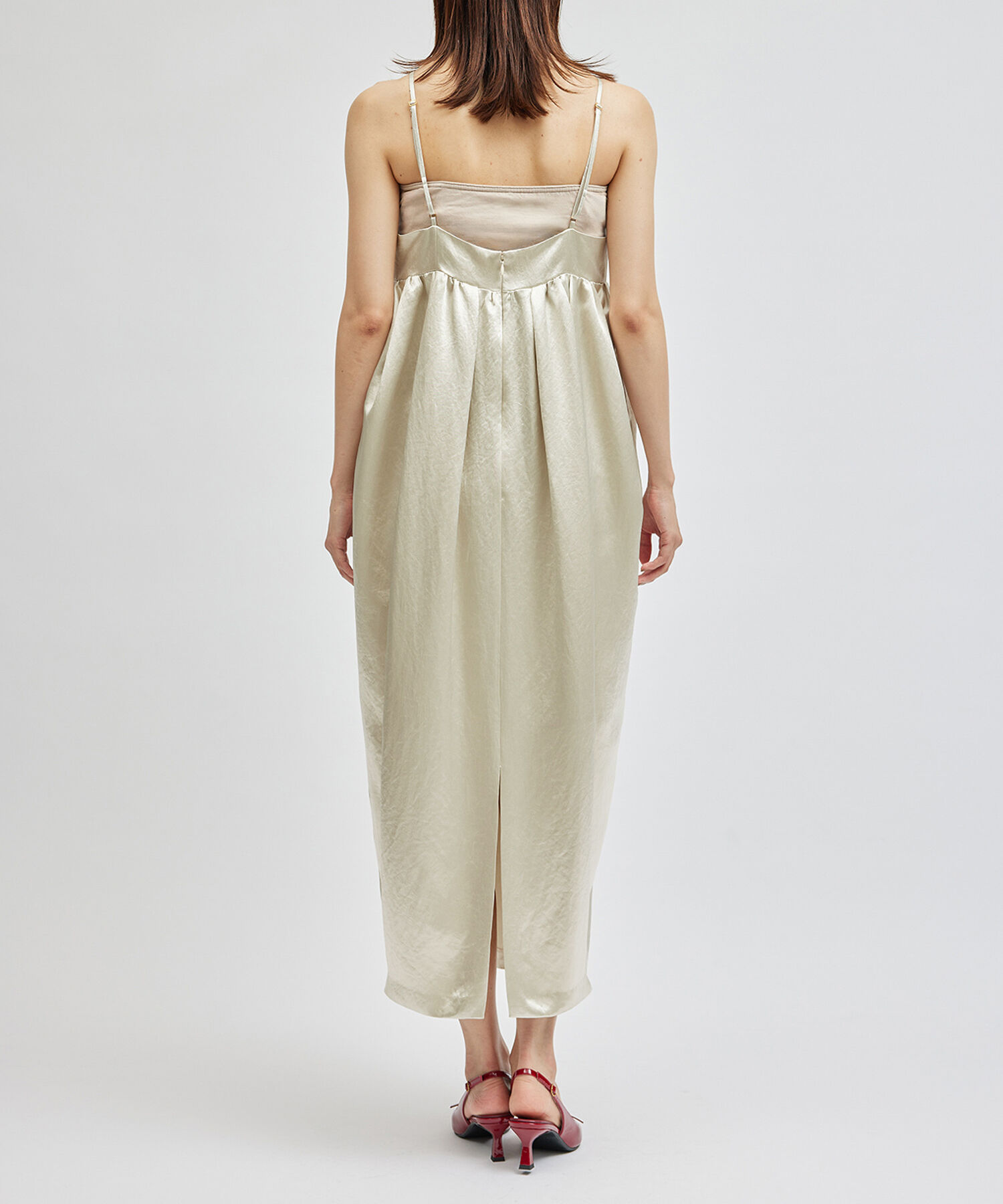 ROPE「ヘビーサテンキャミワンピース」|ワンピース|