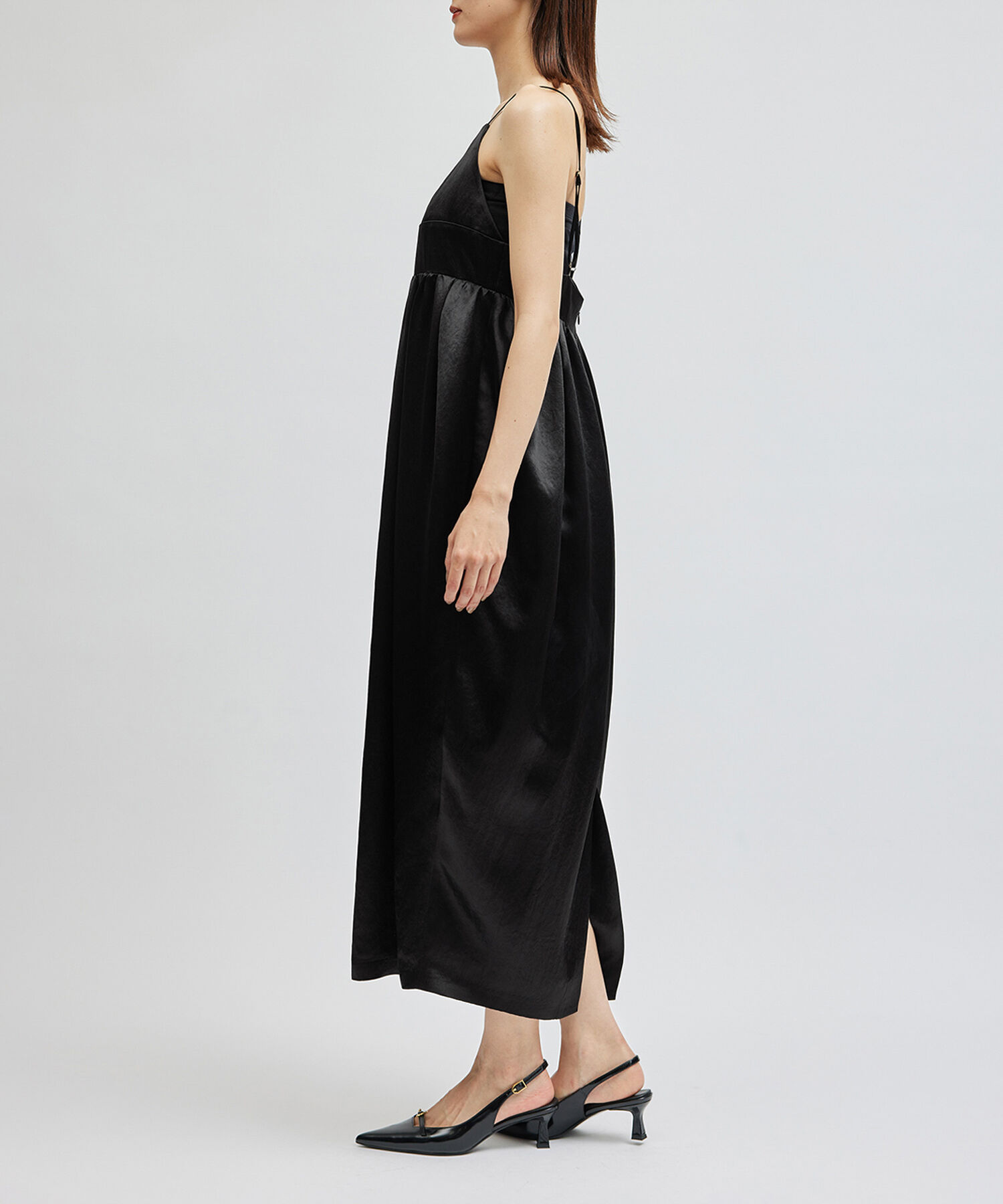 ROPE「ヘビーサテンキャミワンピース」|ワンピース|