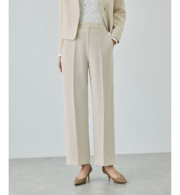 ROPE「トリアセダブルクロス ストレートワイドパンツ/イージーケア・セットアップ対応・26SS」|チノ|