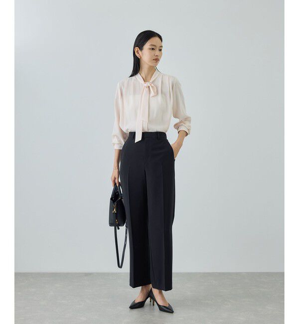 ROPE「トリアセダブルクロス ストレートワイドパンツ/イージーケア・セットアップ対応・26SS」|チノ|