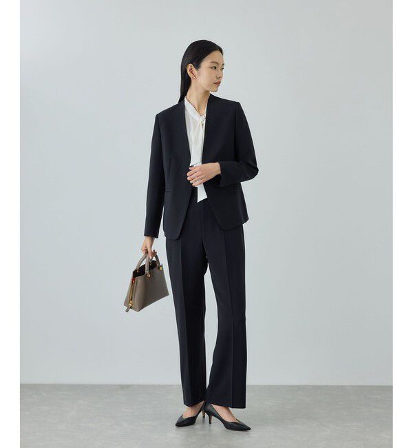 ROPE「トリアセダブルクロス ストレートワイドパンツ/イージーケア・セットアップ対応・26SS」|チノ|