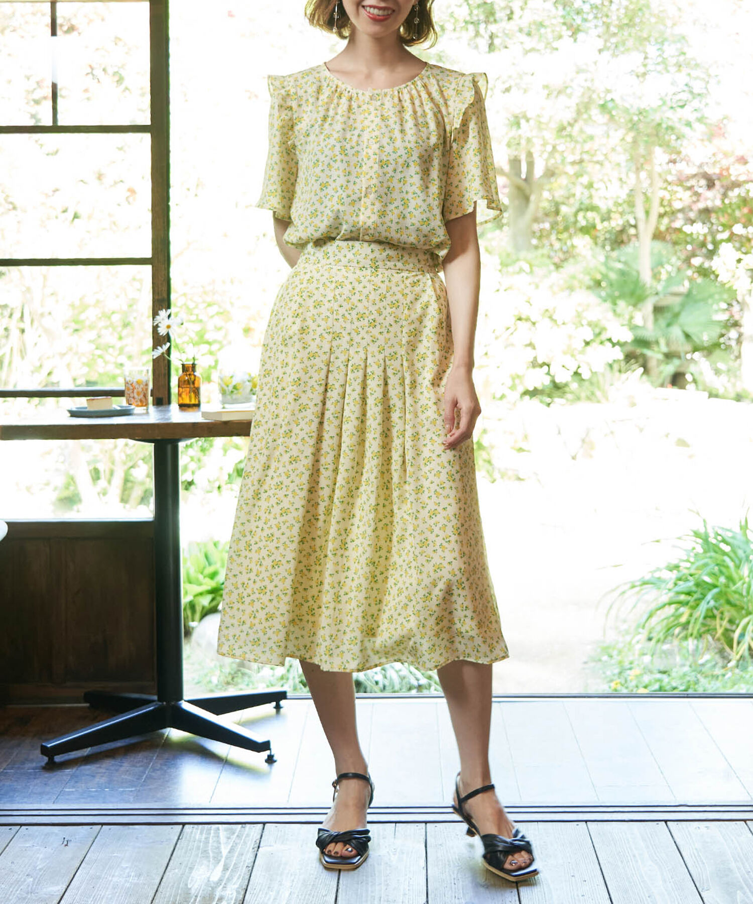 Rope&rsquo;Picnic「アデリアレトロ&times;ROPE' PICNIC/レトロ柄ブラウス」|シャツ・ブラウス|