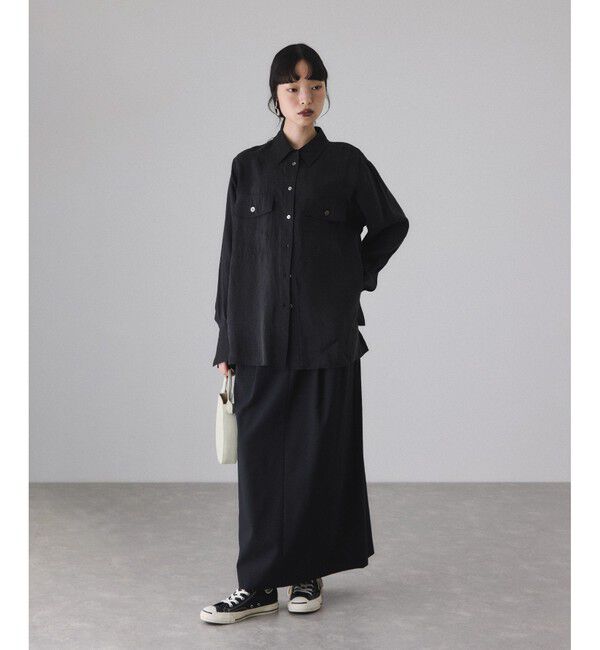 ADAM ET ROPE'「キュプラシアーポケットシャツ」|シャツ・ブラウス|