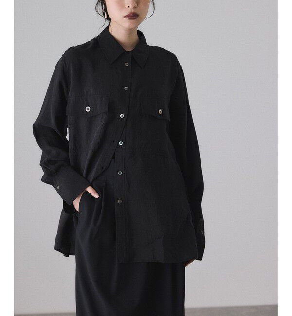 ADAM ET ROPE'「キュプラシアーポケットシャツ」|シャツ・ブラウス|