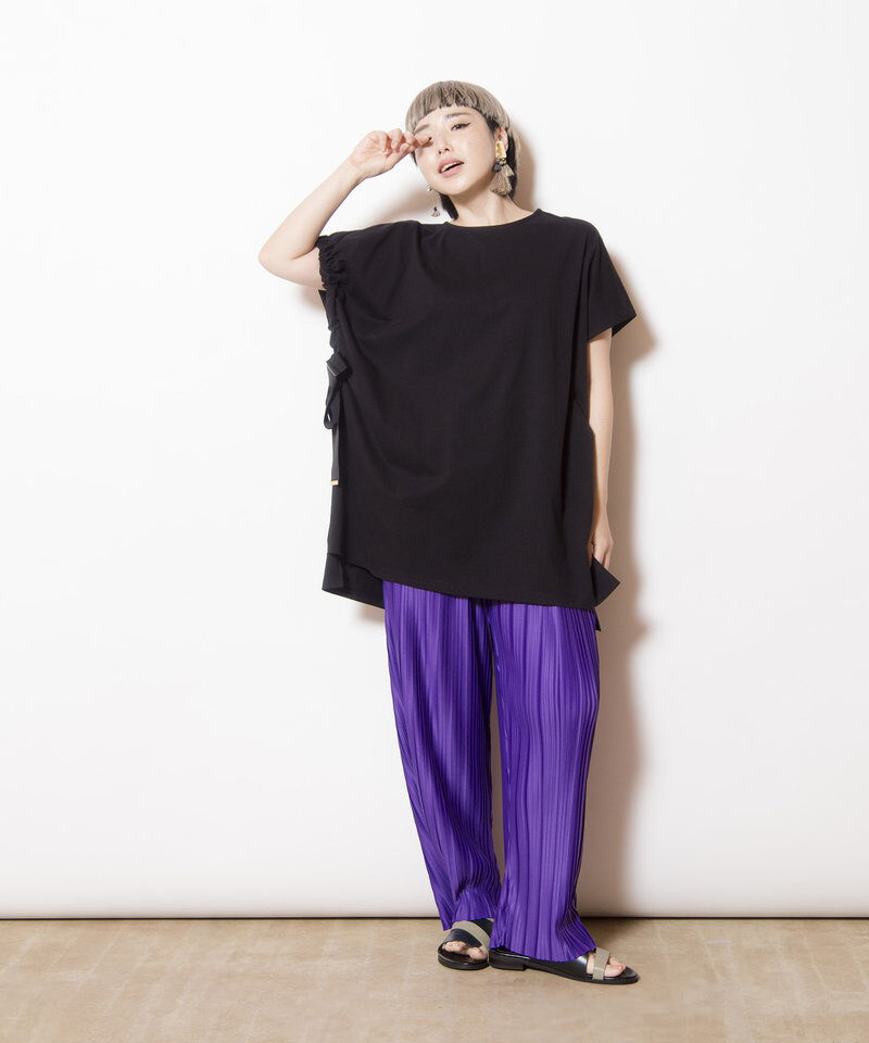  「ランダムプリーツテーパードパンツ」|その他|